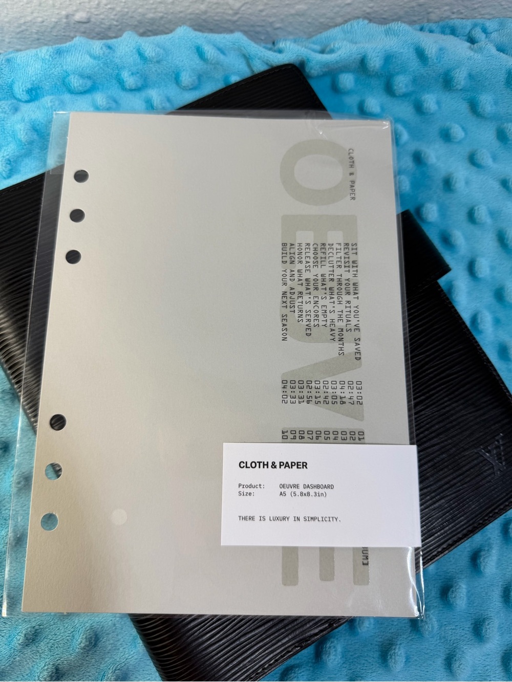 Cloth & Paper A5 Dashboard